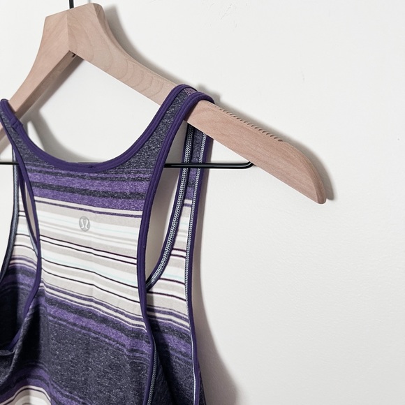 Lululemon Striped Athletic Tank Size 8 - Picture 2 of 5
